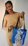 Colorful Zentangle Cat Beach Bag Tote