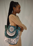 Crescent Moon Mandala Beach Bag Tote