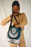 Crescent Moon Mandala Beach Bag Tote