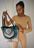 Crescent Moon Mandala Beach Bag Tote