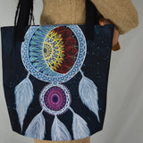Galaxy Dream Catcher Beach Bag Tote