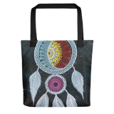 Galaxy Dream Catcher Beach Bag Tote