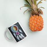 Dream Catcher Mug with pineapple for scale