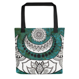 Crescent Moon Mandala Beach Bag Tote