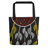 Black Dream Catcher Beach Bag Tote