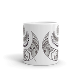 Crescent Moon Mandala Mug, side view