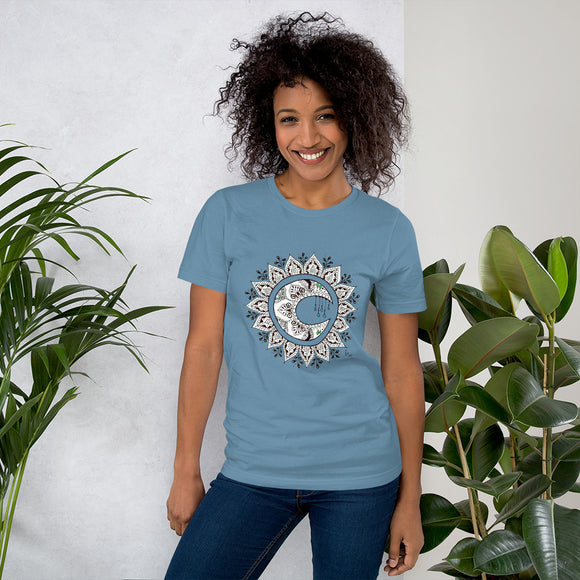 Moon Mandala Unisex T-shirt, Sizes XS - 4XL