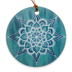 Porcelain Ornaments Mandala Snowflake