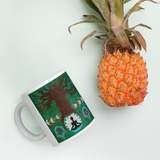 Tree Roots Mug with pineapple for scale