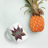 Lotus Flower Mug with pineapple for scale