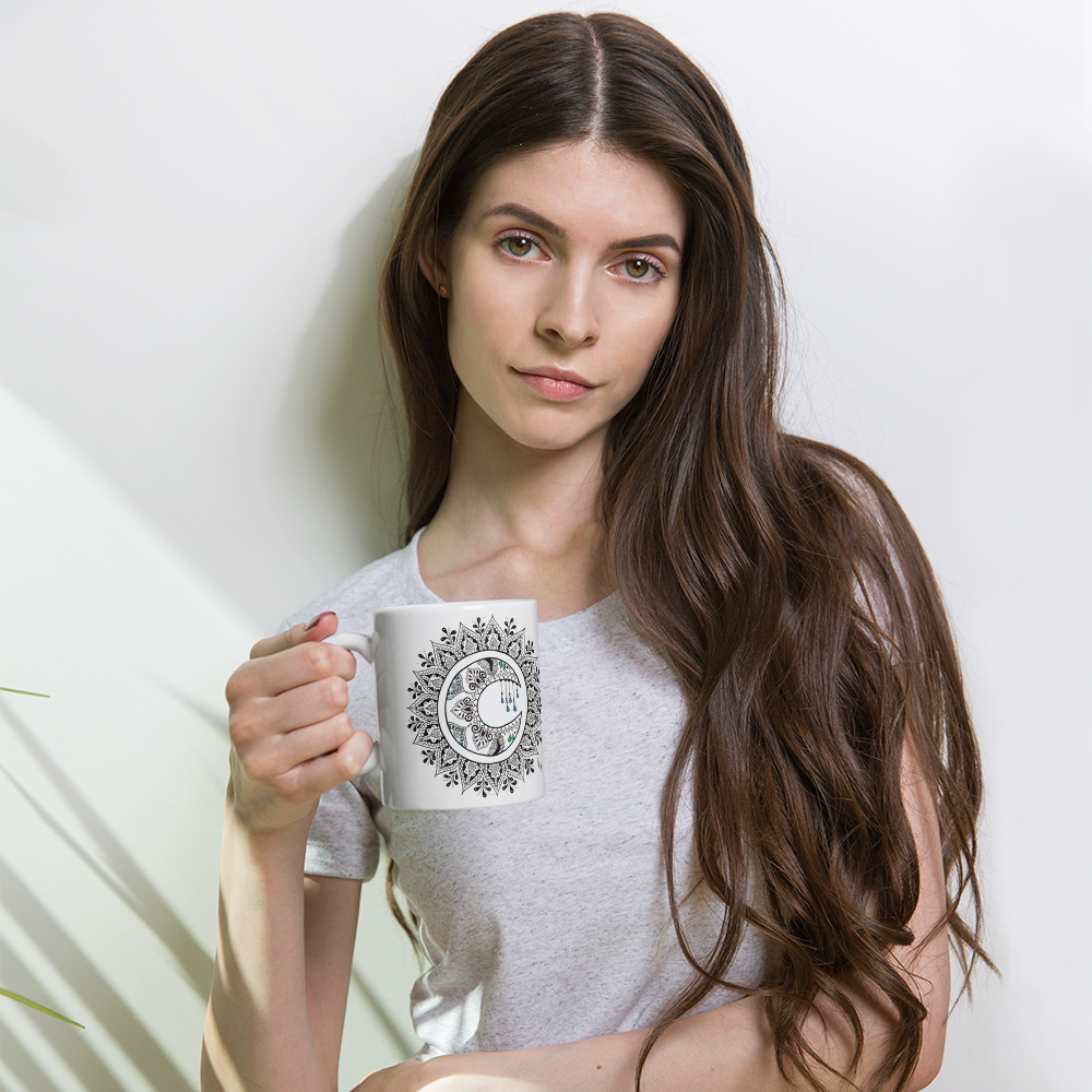 Ceramic Cup/アンネ ビエールマン/ポスター Zentangle Moon Mandala Mug – Eryn Kipner