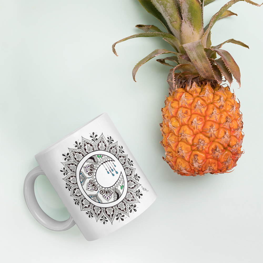 Zentangle Moon Mandala Mug – Eryn Kipner
