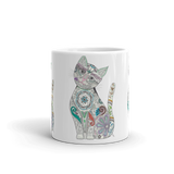 Zen Cat Mug, side view